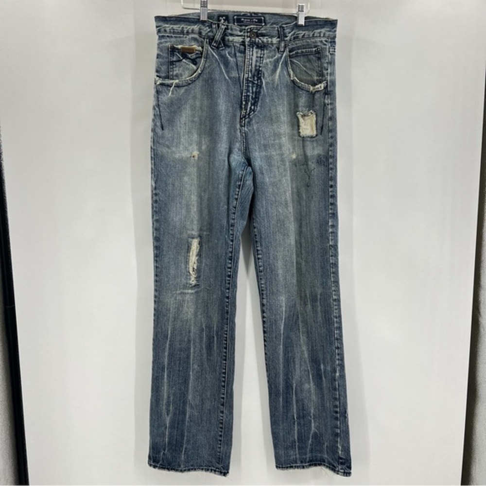 LRG Y2K 90’s Semi Baggy Distressed Blue Jeans Mens‎ Size 36